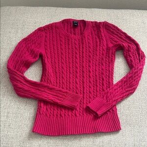 GAP Hot Pink Cable Knit Sweater